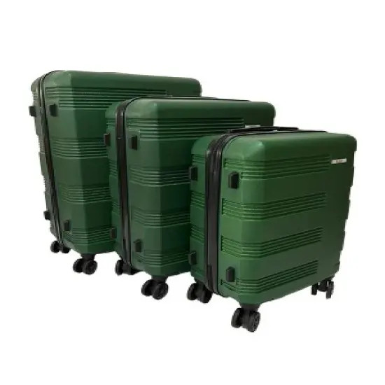 Polli ABS Hard shell Lightweight 360 Dual Spinning Wheels Combo Lock 28", 24", 20" 3 Piece Luggage Set image {2}