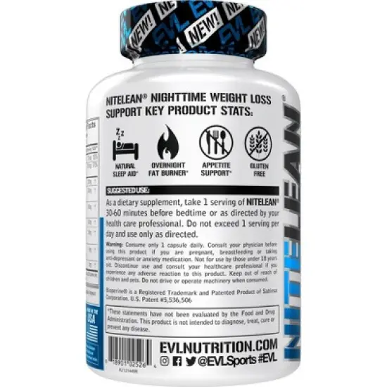 Evlution Nutrition NiteLean - Nighttime Weight Loss Support - 30 Servings image {2}