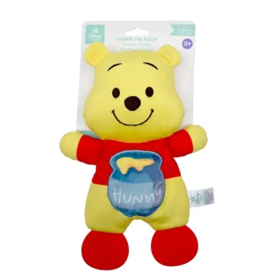 Disney Baby Winnie The Pooh Sensory Blanket with Teether Feet Toy image {2}