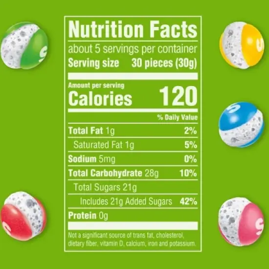 SKITTLES POP'd&nbsp;Sour Freeze Dried Candy Resealable Candy Bag - 5.5oz image {8}