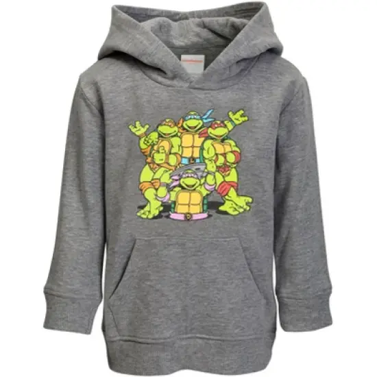 Teenage Mutant Ninja Turtles TMNT Leonardo Michelangelo Donatello Raphael Fleece Pullover Hoodie Toddler to Big Kid image {1}