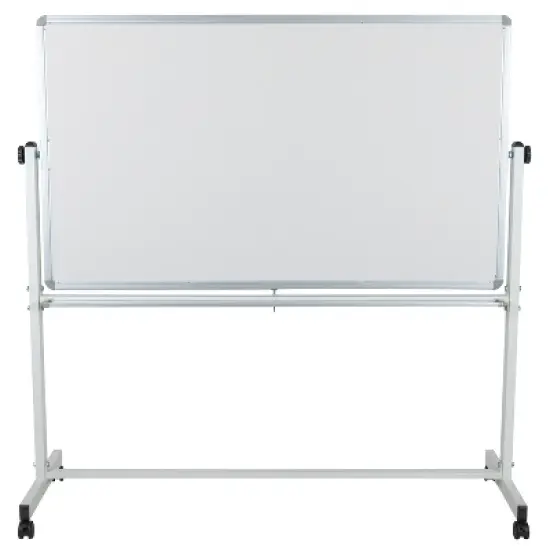Emma and Oliver Reversible Mobile Cork Bulletin Board and White Board Stand with Pen Tray image {5}