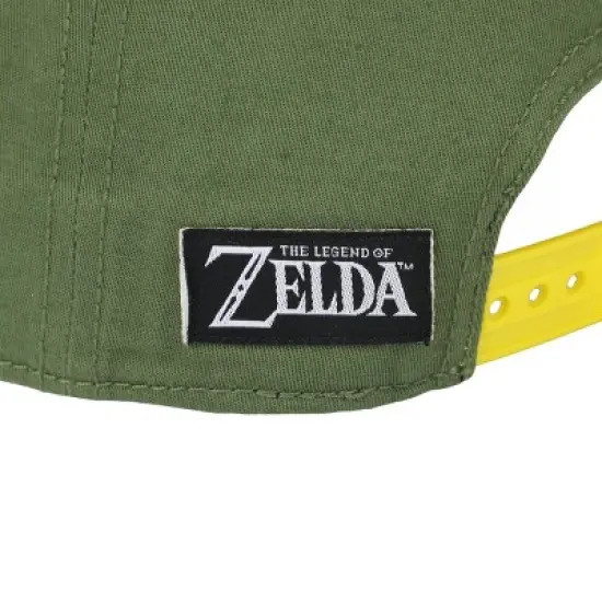 The Legend of Zelda Embroidered Hyrule Kingdom Logo Green Adjustable Baseball Hat image {5}