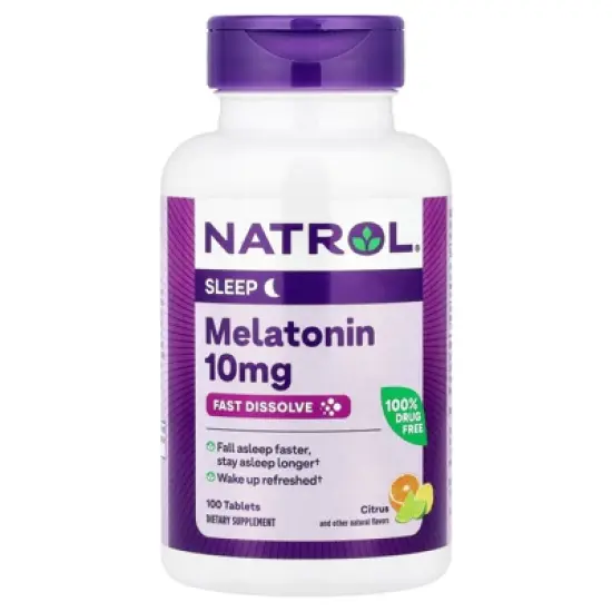 Natrol Melatonin, Fast Dissolve, Citrus, 10 mg, 100 Tablets image {3}
