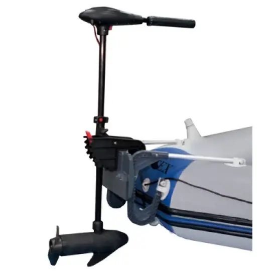 Intex Excursion 5 Person Inflatable 12V Transom Mount Boat Trolling Motor Boat with 2 Aluminum Oars, Pump, and Motor Mount Kit image {2}