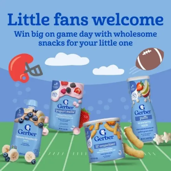 Gerber Baby Food  Mild Cheddar and Veggie Dip Crunchies Value Pack Baby Snack - 1.48oz/4pk image {2}