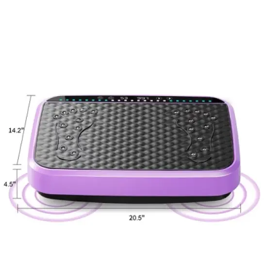 NAYSAYE Vibration Plate Fitness Equipment Whole Body Massager for Energy Boost and Toning, Purple, 20.5"*14.2"*4.5" image {2}