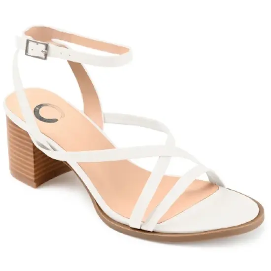 Journee Collection Womens Anikah Buckle Ankle Strap Stacked Heel Sandals image {12}