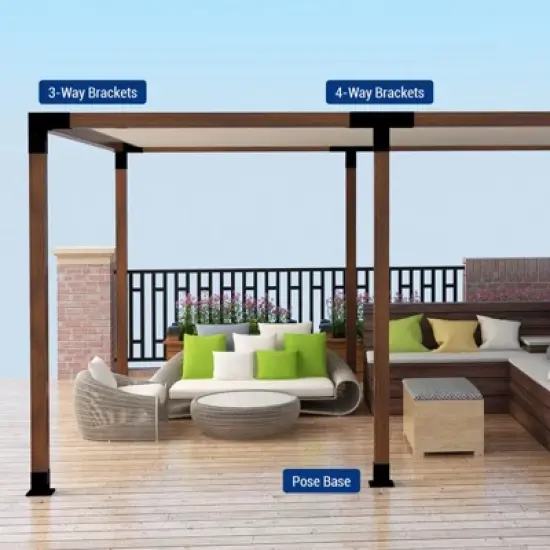 Pergola Bracket Kit,for Gazebos, Patio Pergolas, Log Cabin Outdoor image {9}