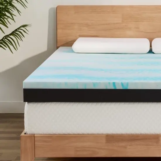 Dyonery Extra Firm Mattress Topper Twin Size 3 Inch, Pain Relieving Foam Bed Topper, Gel Memory Foam&High-Density Foam Mattress Pad image {6}