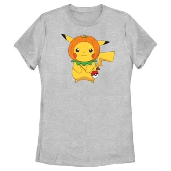 Women's Pokemon Halloween Pumpkin Pikachu T-Shirt image {3}