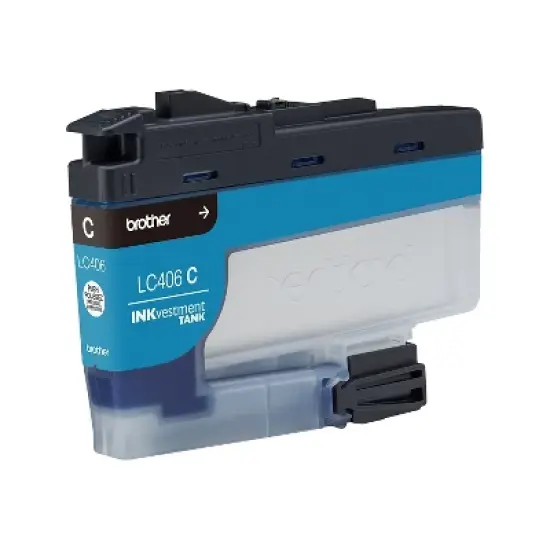 Brother INKvestment Tank LC406 Cyan Standard Yield Ink Cartridge Prints Up to 1 500 Pages (LC406CS) image {1}