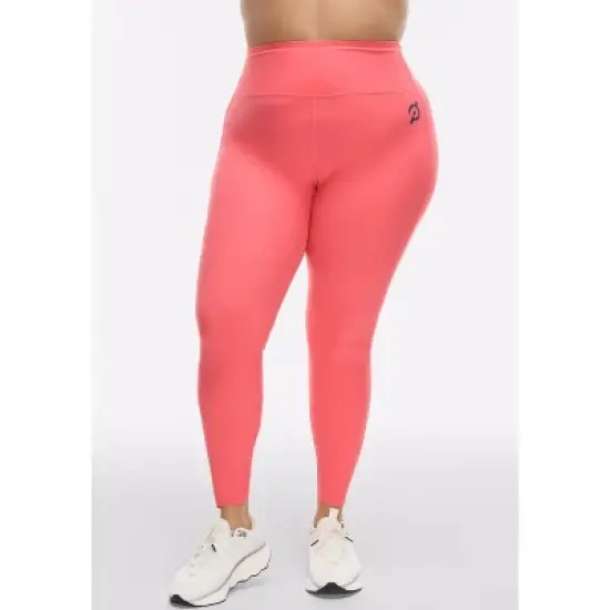 Peloton Women's Cadent High Rise Pocket Legging, Coral, Buenas Vibras image {9}
