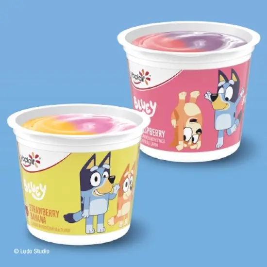 Yoplait Kids' Bluey Yogurt Raspberry/Strawberry Banana - 32oz/8ct image {2}