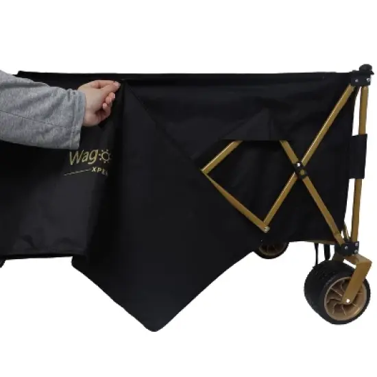 51" Extra long large Heavy-Duty Foldable Utility Wagon - 480lbs Capacity, Patented Ultra-Stable Frame, 1:6 Space-Saving Fold & 7" All-Terrain Wheels image {5}