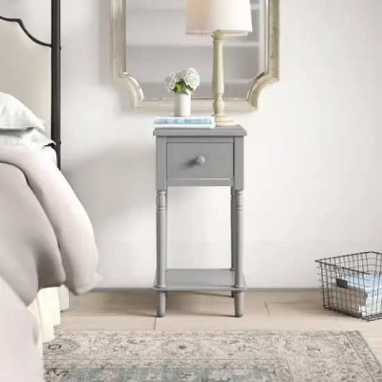 Nova Nightstand with USB Gray - Picket House Furnishings image {3}