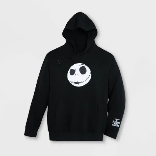 Men's The Nightmare Before Christmas Jack Skellington Fleece Pullover Sweatshirt - Black - Disney Store image {3}