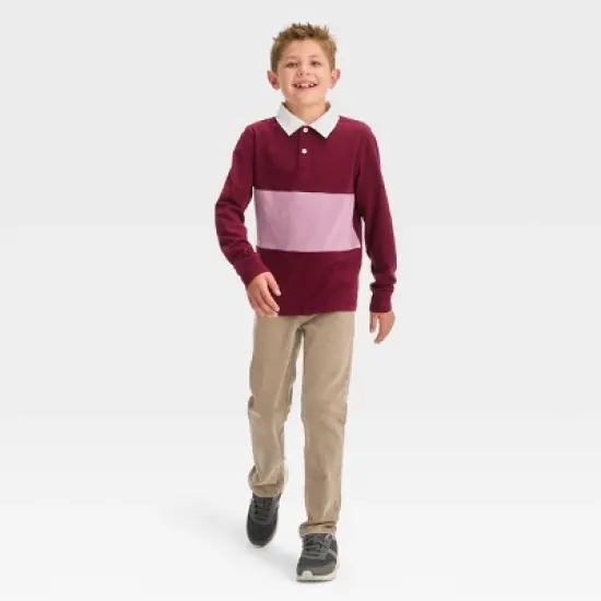Boys' Long Sleeve Colorblock Polo Shirt - Cat & Jack&trade; image {2}
