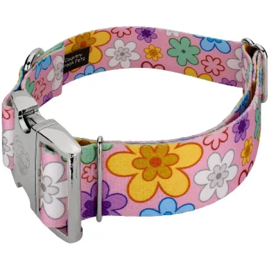Country Brook Petz 1 1/2 Inch Premium May Flowers Dog Collar image {2}