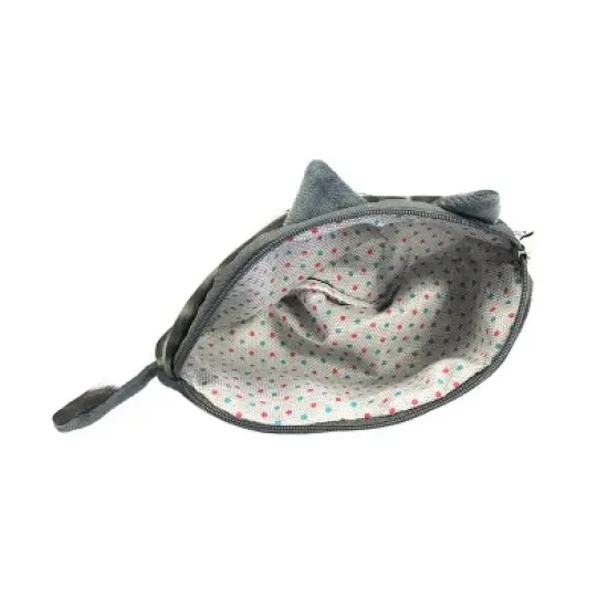 Wrapables Cat Face Cosmetic Pouch Pencil Case (Set of 2), Sad & Grumpy image {2}