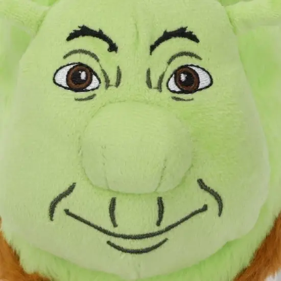 Shrek 3D Character Head Adult Brown & Green Slippers image {3}