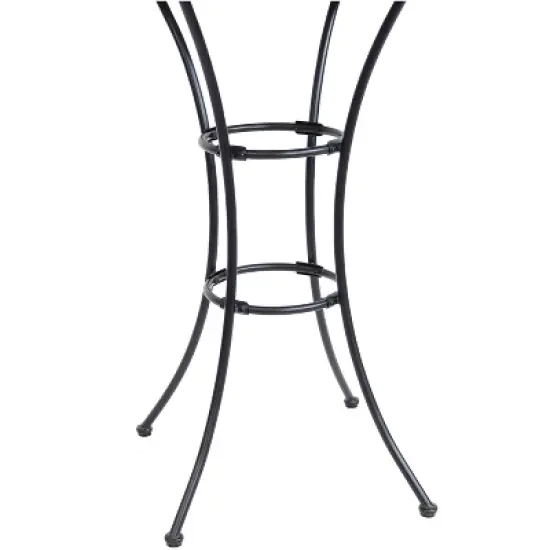 Sunnydaze Elegant Round Wrought Iron Bar Table -30" Diameter x 39.5" H - Black image {3}