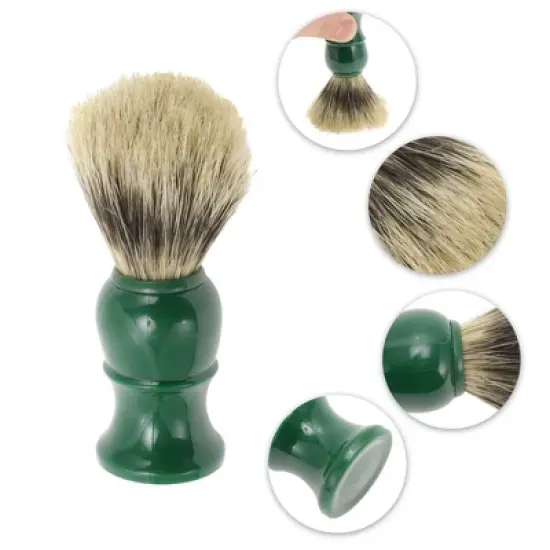 Unique Bargains Durable Shaving Brush 3.74"x1.3" Green 1 Pc image {2}