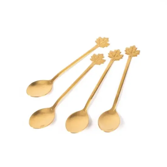 4pk Novelty Stir Spoons Leaf - Bullseye's Playground&trade; image {2}