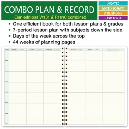 Elan Publishing Company PR7-10FT-22 Fashion Teacher Planner Set - WOODGRAIN image {2}