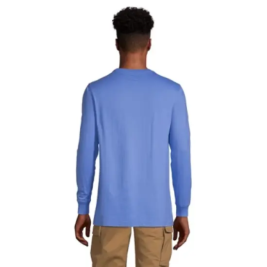 Lands' End Men's Super-T Long Sleeve T-Shirt with Pocket image {1}