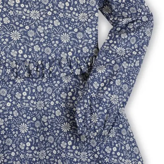 Hope & Henry Girls' Long Sleeve Ruffle Waist Dress, Toddler image {5}