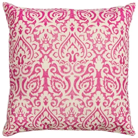 22"x22" Dulane Damask Square Throw Pillow - Rizzy Home image {5}