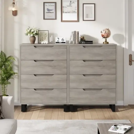 Garvee 4 Dresser for Bedroom, 41.7" Tall Dresser, Freestanding Vertical Drawer Cabinet with Storage, Wooden Closet Storage Chest for Bedroom image {1}