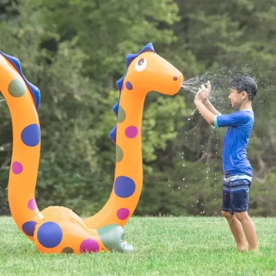 HearthSong 7-Foot Wide Mister Monster Inflatable Water Sprinkler with Two Spray Points image {7}