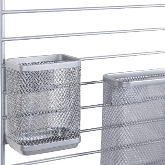 Mesh Additional Wall Organization Tools Silver - Brightroom&trade;: Steel Desk & File Organizer for Office Supplies image {2}