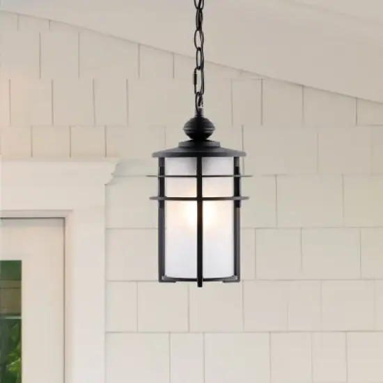Adisyn 7" Outdoor Pendant - PLT4026 - Black - Safavieh image {3}