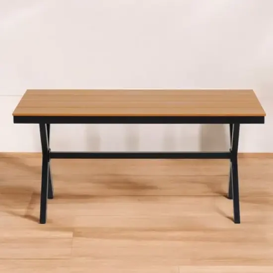 Contemporary Outdoor Set with PE Rattan Chairs and Plastic Wood Table &acirc;&acirc;&sbquo;?Weather-Resistant, Minimalist Design for Gardens, Patios, and Lawns image {8}