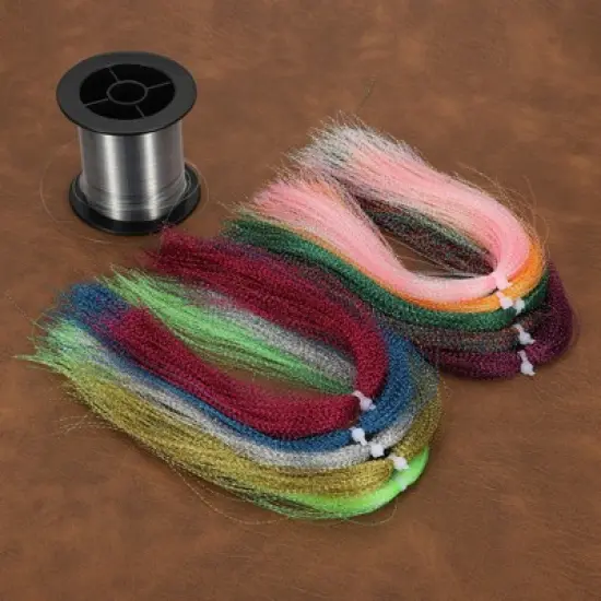 Unique Bargains Holographic Dry Flies Thread Tying Supplies Flash Fly Fishing Line 10 Pcs image {2}