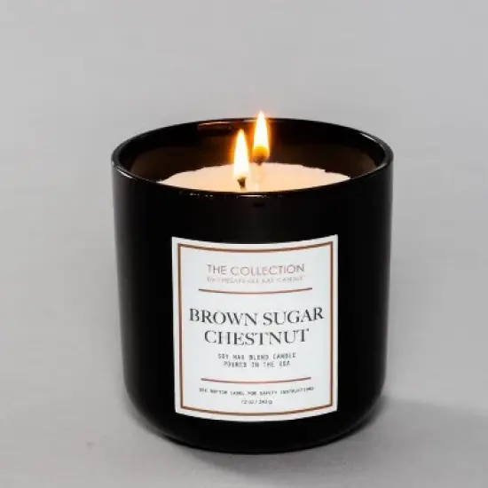 12oz Glass Jar 2-Wick Candle Brown Sugar Chestnut - The Collection By Chesapeake Bay Candle image {2}