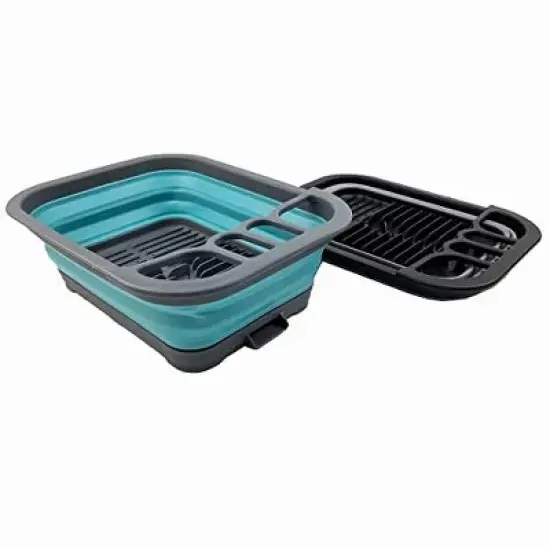 SAMMART 7.3L (1.9 Gallon) Collapsible Dish Drainer with Drainer Board image {1}