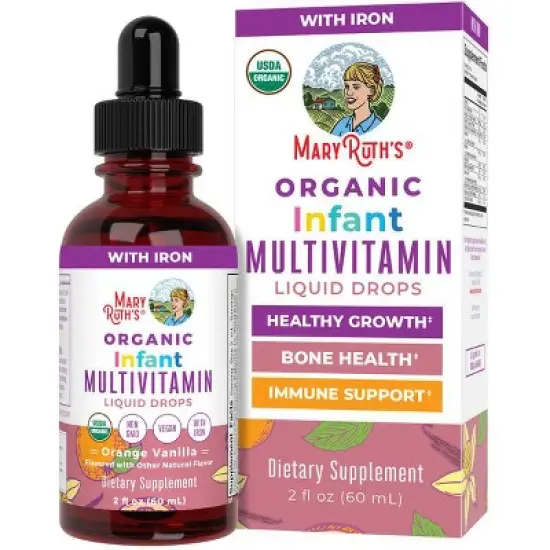 MaryRuth's Organic Infant Multivitamin with Iron Liquid Drops image {9}