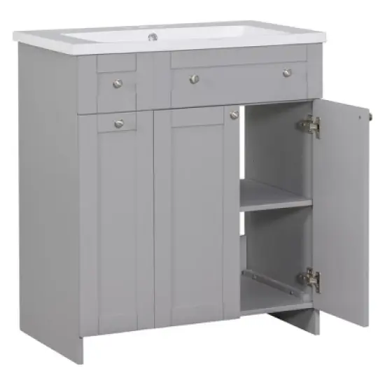 30" Bathroom Vanity with Undermount Sink - ModernLuxe image {9}