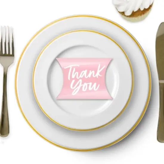 Big Dot of Happiness Pink Elegantly Simple - Favor Gift Boxes - Guest Party Favors Petite Pillow Boxes - Set of 20 image {6}