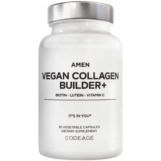 Amen Vegan Collagen Builder + Vitamin C, Biotin, Whole Foods, Beauty Supplement - 30ct image {16}