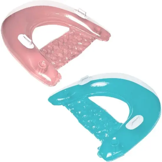 4E&rsquo;s Novelty 2 Pack Inflatable Pool Chair Float &ndash; Pool Floats for Adults with Drink Holder image {5}