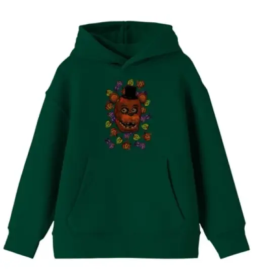 Five Nights at Freddy's Big Freddy Face Boy's Forest Green Sweatshirt image {3}
