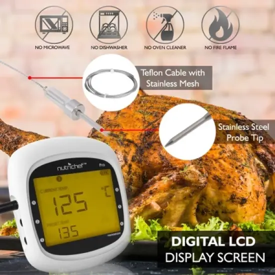 NutriChef Bluetooth Wireless BBQ Digital Thermometer image {5}