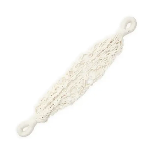 Okuna Outpost Macrame Hanging Fruit Hammock with 2 Hooks, Under Cabinet Storage, 6x25x15 in image {5}