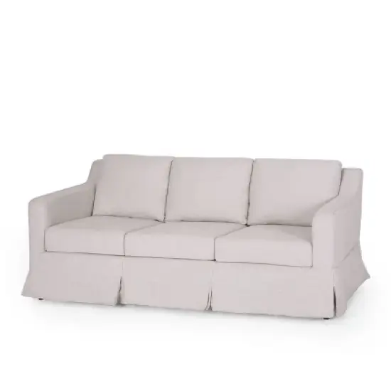 Arrastra Contemporary Fabric 3 Seater Sofa with Skirt - Christopher Knight Home image {11}