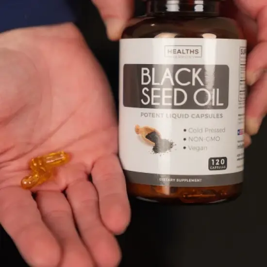 Black Seed Oil Capsules, Hair, Skin & Metabolism Support, Supports Weight Loss, Health's Harmony, 60, 120 & 180ct image {6}